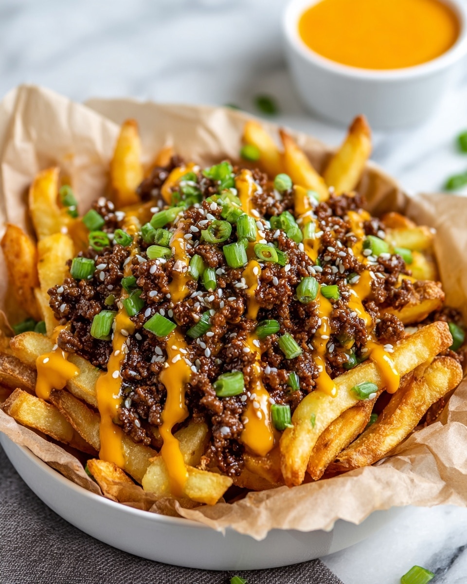 Savory Bulgogi Fries with Spicy Gochujang Aioli Recipe - Recipe Image