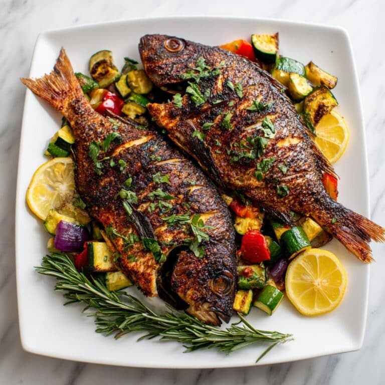 Roasted Whole Fish with Herb-Ginger Marinade Recipe