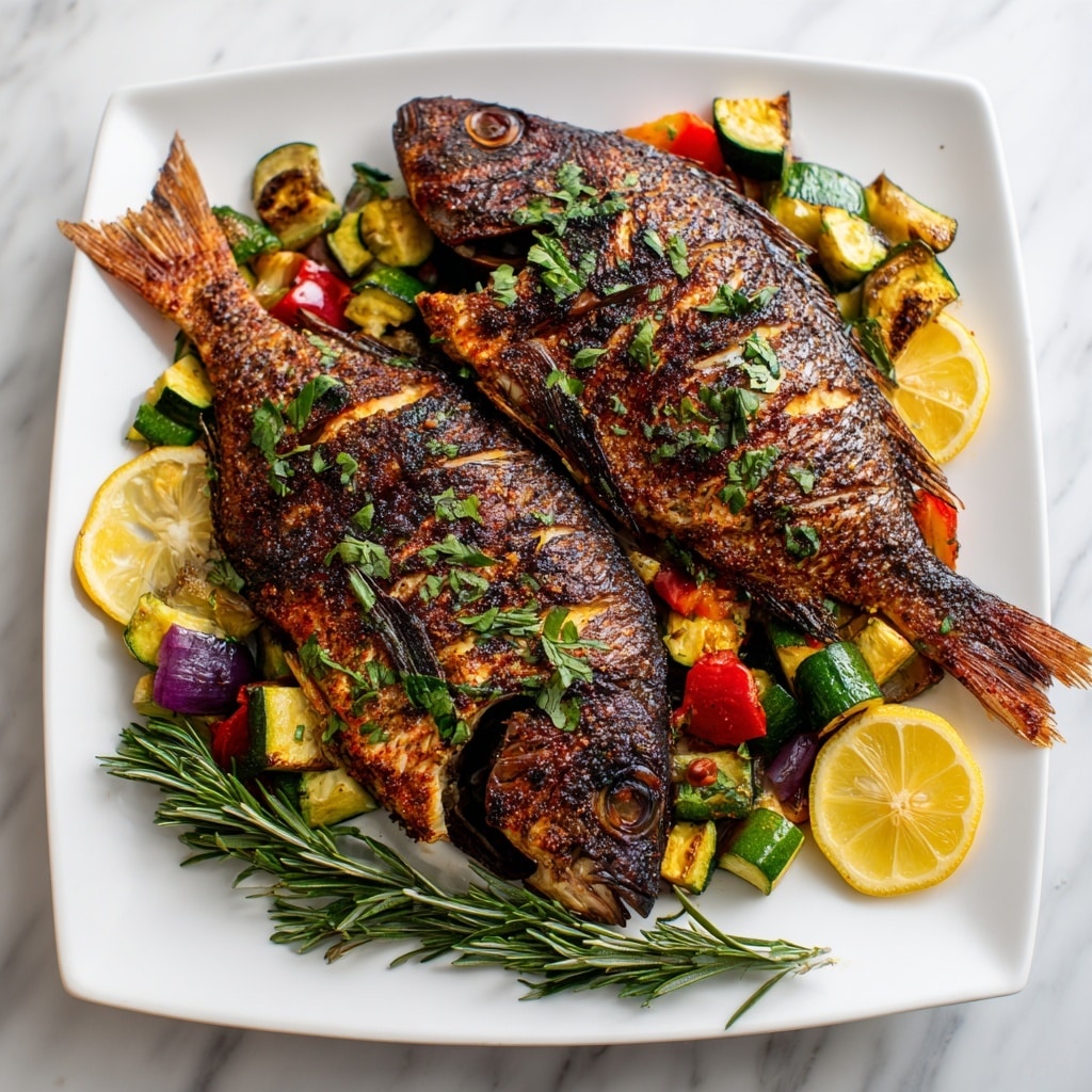 Roasted Whole Fish with Herb-Ginger Marinade Recipe