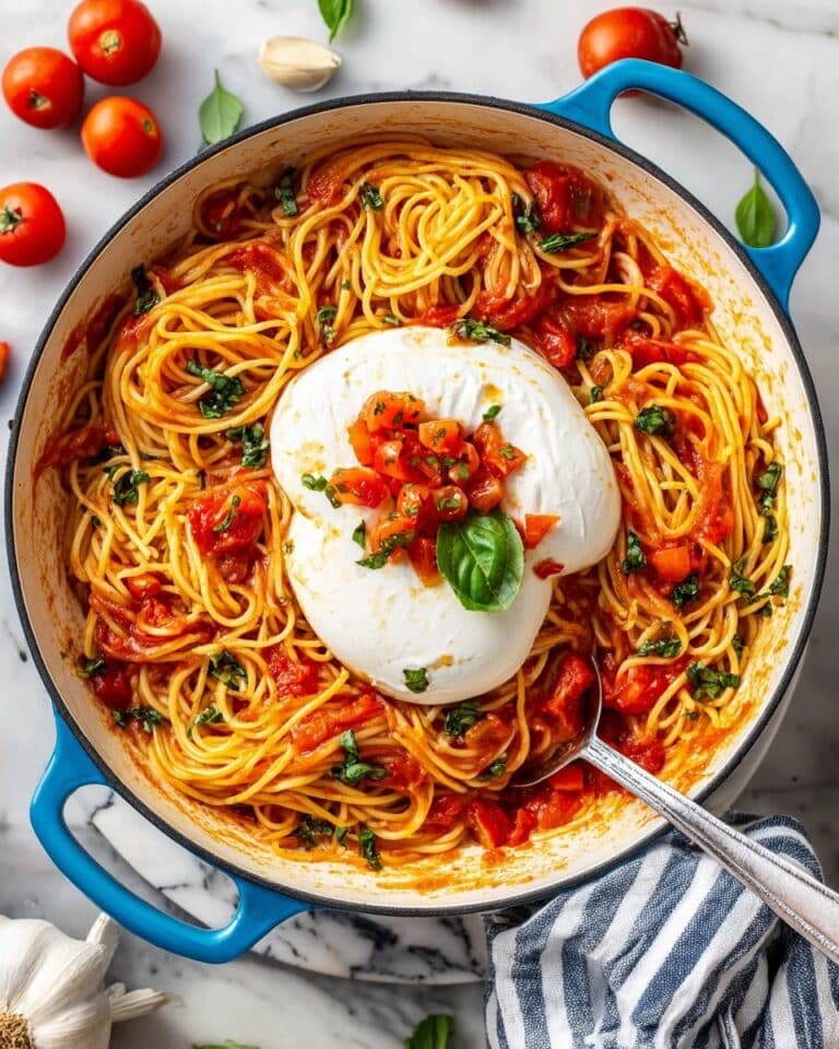 Cherry Tomato Pasta with Basil and Burrata Recipe