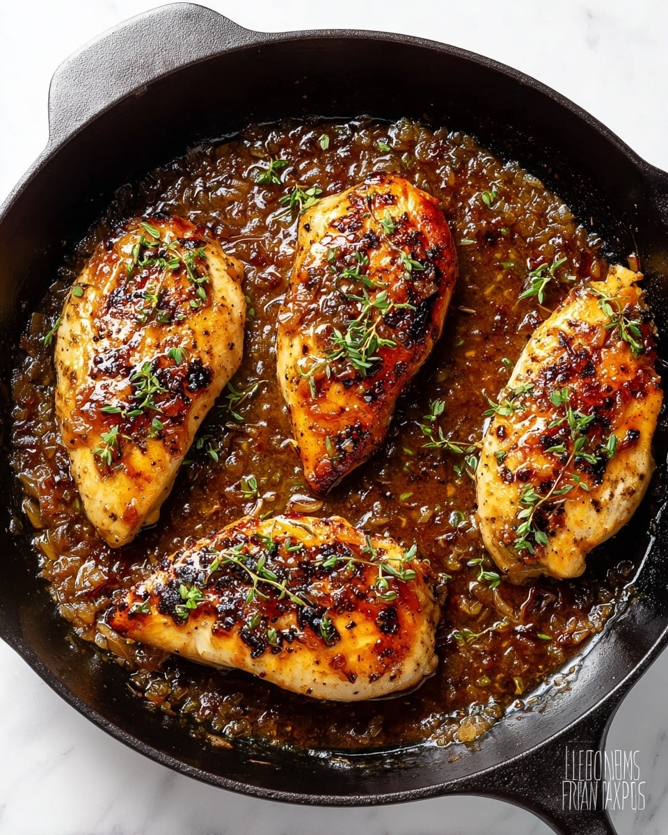 Pan Seared Juicy Chicken Breast with Garlic Shallot Wine Sauce Recipe - Recipe Image