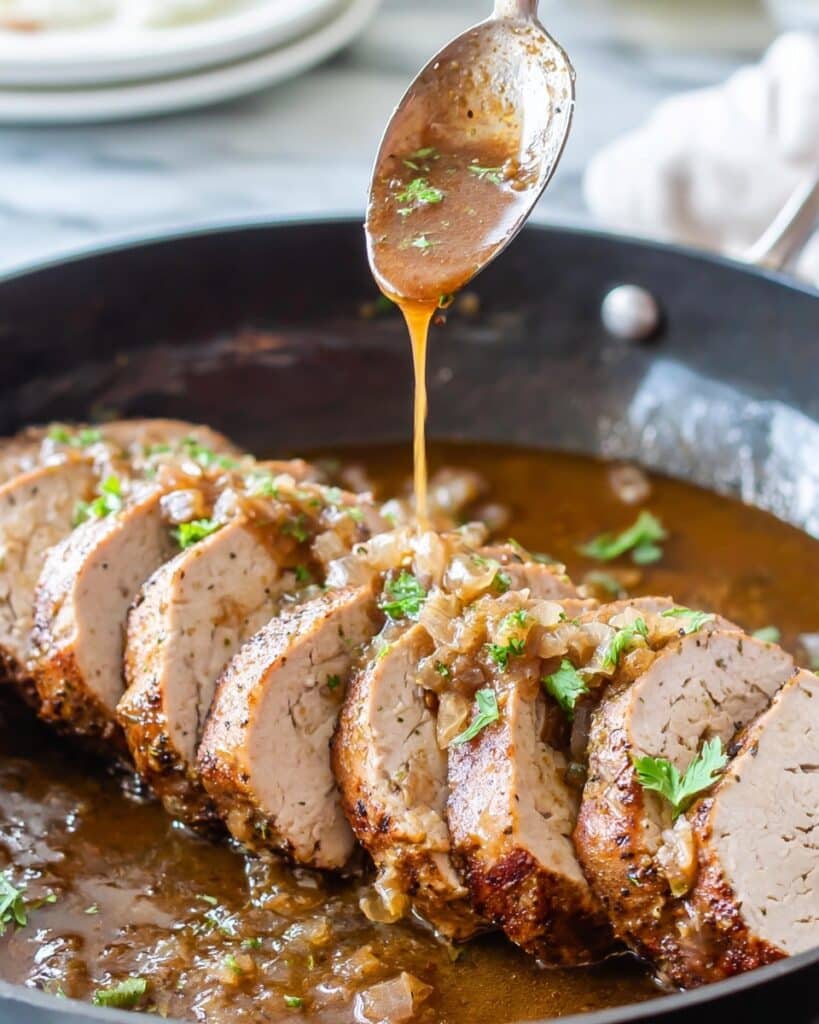 Roasted Cajun Pork Tenderloin with Garlic Sauce Recipe