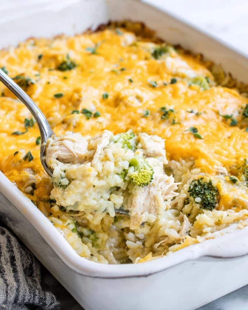 Cheesy Broccoli Chicken and Rice Casserole Recipe