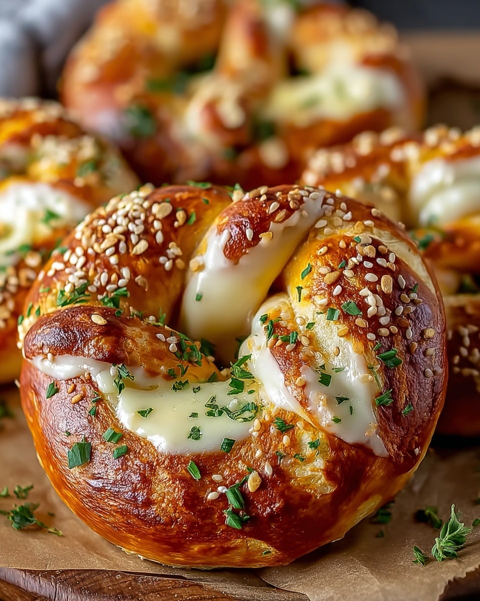 Mozzarella Stuffed Soft Pretzels Recipe - Recipe Image