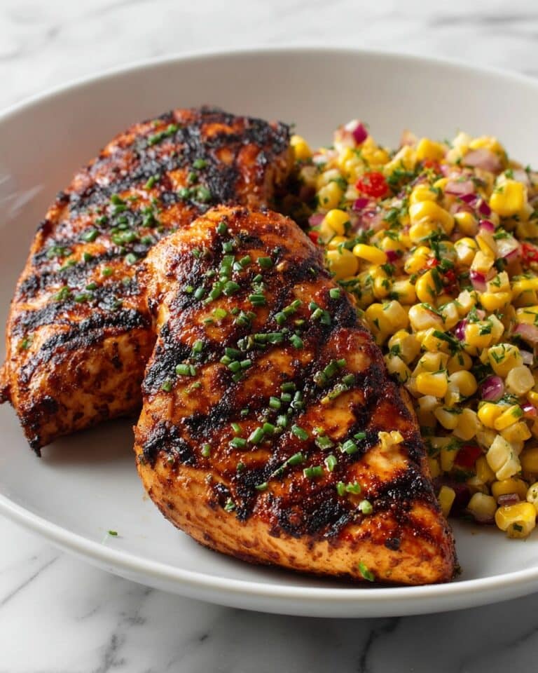 Flavorful Grilled Honey Lime Chicken with Fresh Corn Salsa Recipe