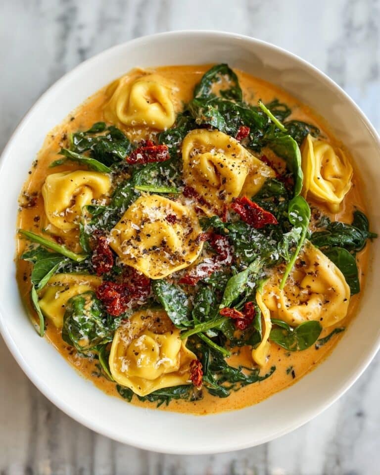 Creamy Spinach & Sun-Dried Tomato Tortellini Recipe