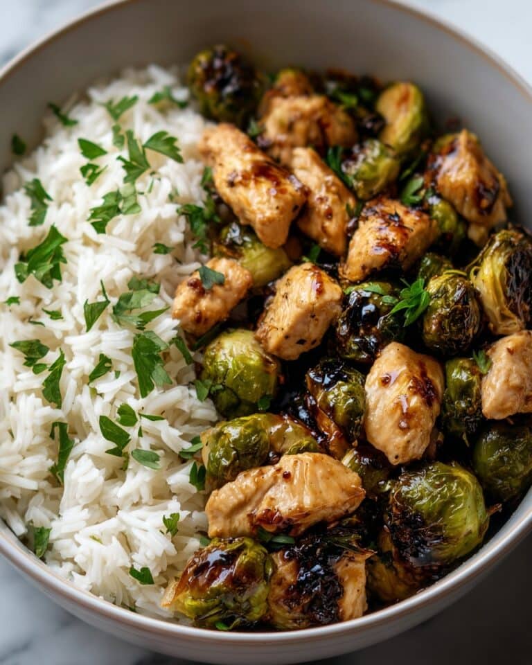 Air Fryer Sweet Chili Chicken and Brussels Sprouts Recipe