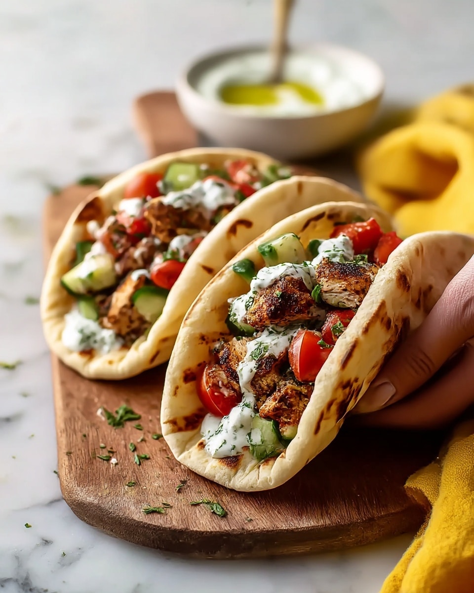 Grilled Mediterranean Chicken Tacos Recipe - Recipe Image